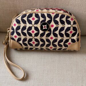 Spartina 449 Maritime Yacht Club Clutch/large Wristlet - Blue, Magenta and Cream
